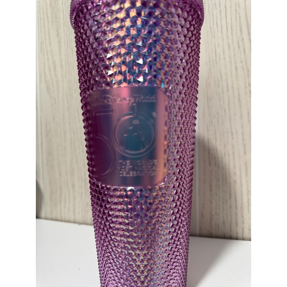 Starbucks Disney World 50th Anniversary Iridescent Purple Studded Tumbler 24oz